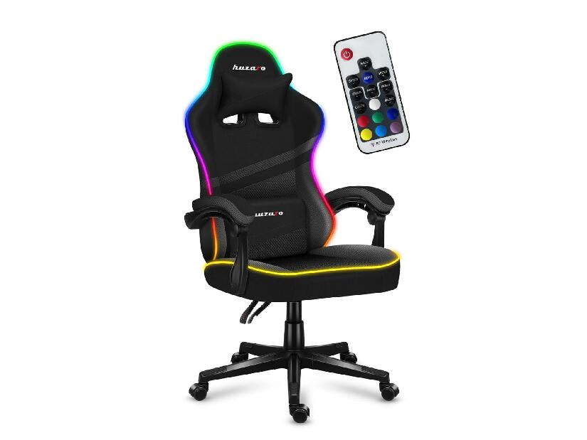 Gaming stolica Fusion 4.4 (crna + šarena) (s LED rasvjetom)