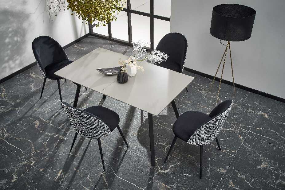 Blagovaonski stol Boldrog 2 (svijetlo siva + crna)