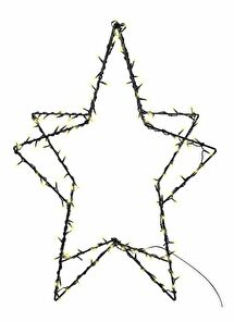 Vanjska dekoracija zvijezda Kerza (crna)