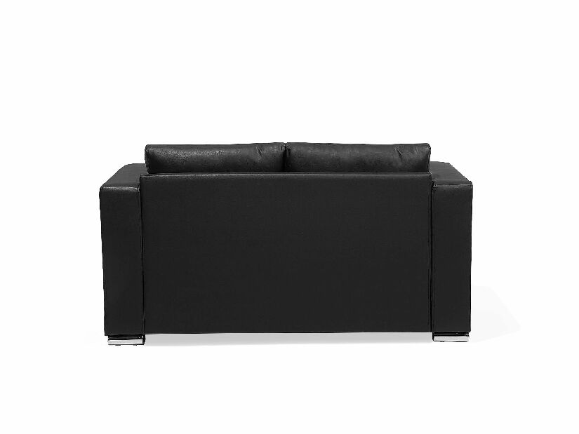 Kožna sofa dvosjed Heinola (crna)