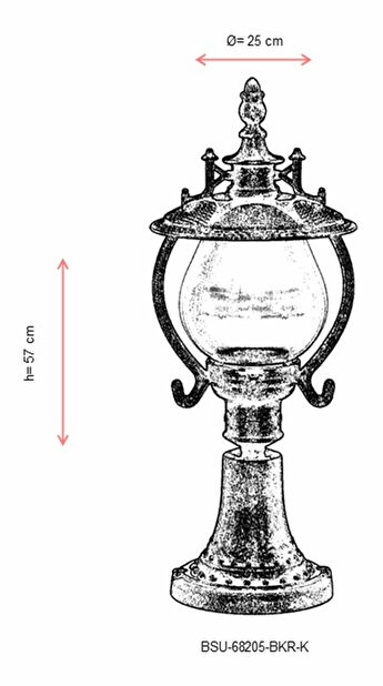 Vanjska zidna svjetiljka Mitcheel (smeđa)