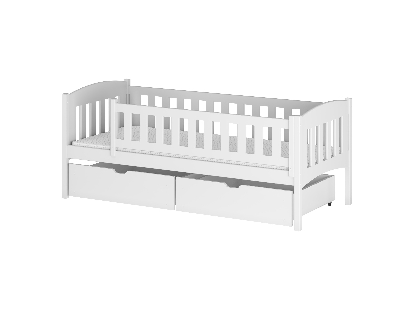 Dječji krevet 90 x 190 cm Gussie (s podnicom i prostorom za odlaganje) (bijela)