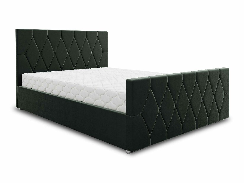 Bračni krevet 180 cm Alex (tamnosiva) (s podnicom i prostorom za odlaganje)