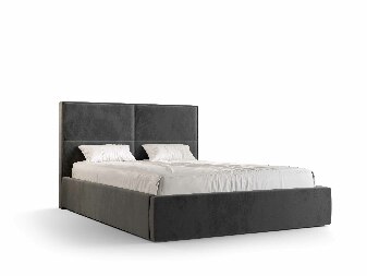 Bračni krevet 140 cm Alfonso (tamnosiva) (s podnicom i prostorom za odlaganje)
