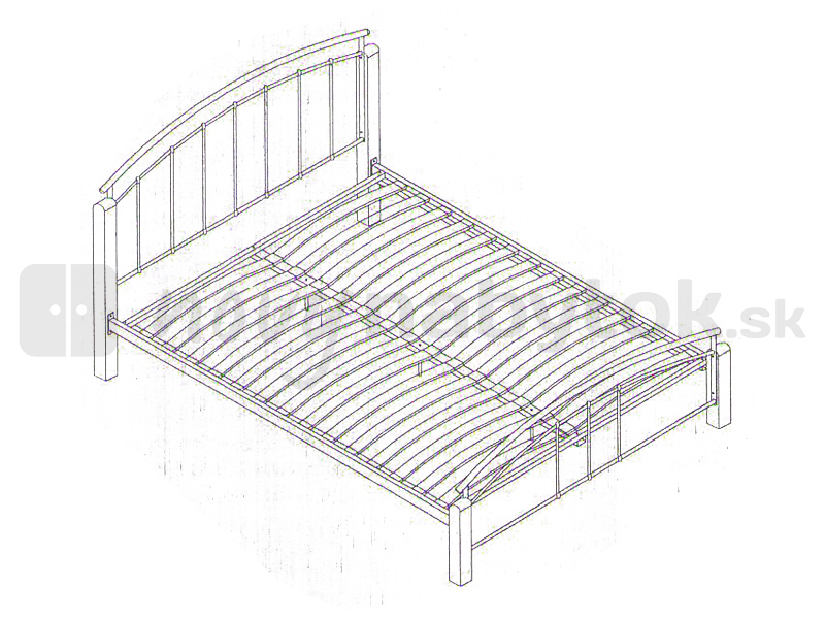 Bračni krevet 160 cm Malbrua (S podnicom) *trgovina