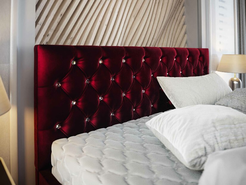 Bračni krevet 160 cm Quintin (tamnozelena) (s podnicom i prostorom za odlaganje)