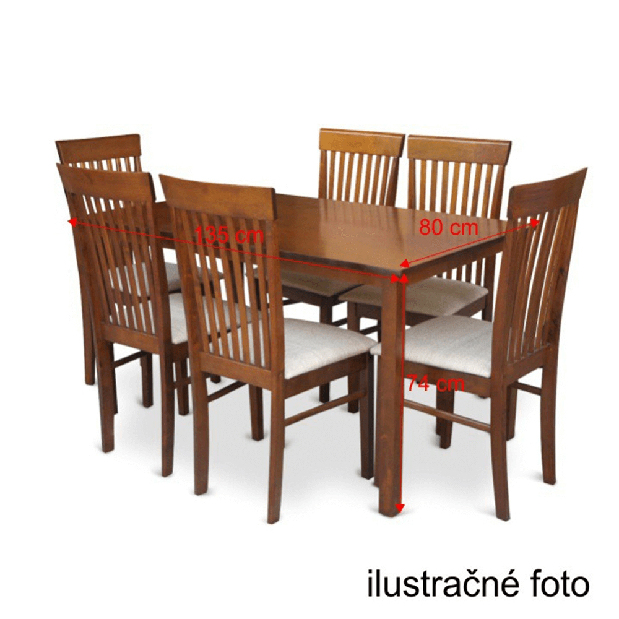 Blagovaonski stol 135 cm Astre (orah)