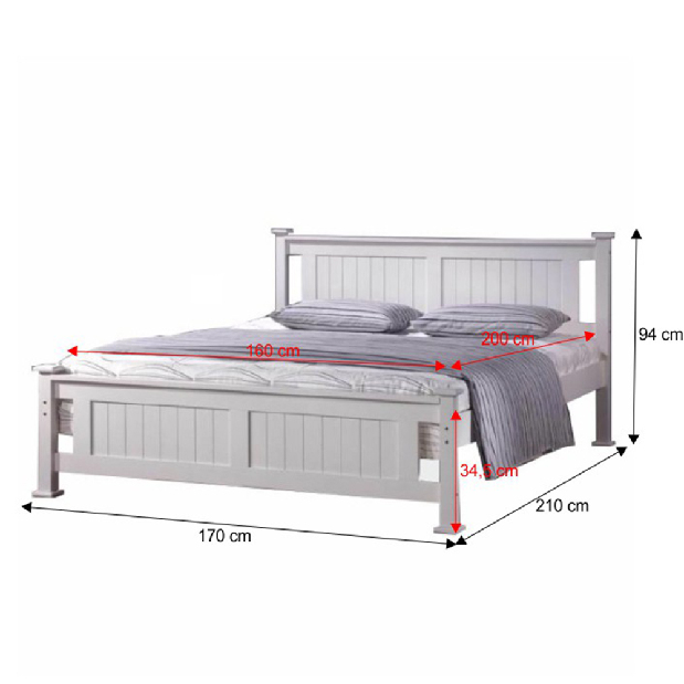 Bračni krevet 160 cm Lycoris (S podnicom) 