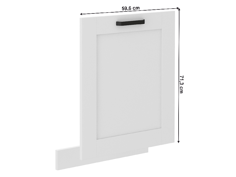Vrata za perilicu posuđa Lesana 1 (bijela) ZM 713x596 