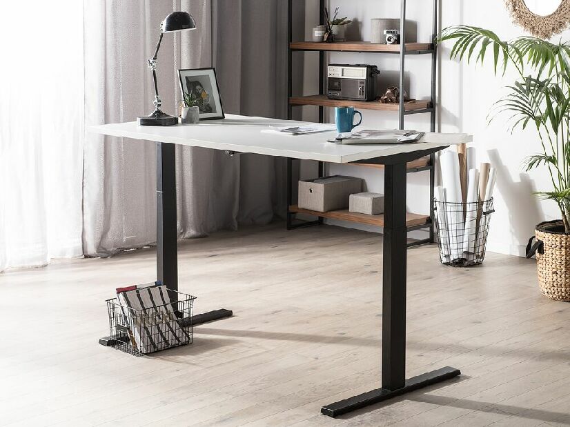 Pisaći stol UPPER II (160 x 72 cm) (MDF) (bijela) (ručno podesiv)