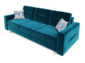Sofa na razvlačenje Bergenia (tamno zelena) (s jastucima) *outlet moguća oštećenja