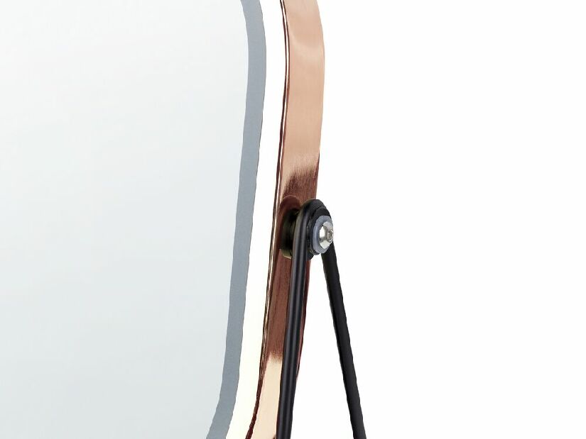 Kozmetičko ogledalo Dinora (ružičasto zlato) (s LED rasvjetom)
