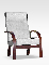 Fotelja Limme (svijetlosiva + smeđa)