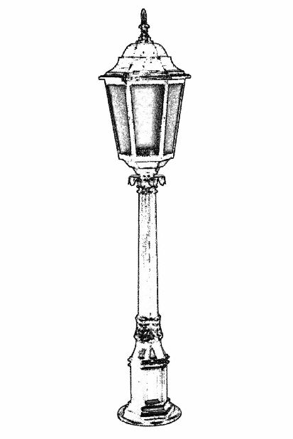 Vanjska podna svjetiljka Bronte (crna + bijela)