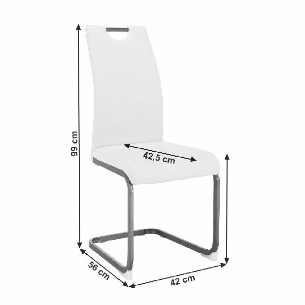 Blagovaonska stolica (4 kom.) Dreka (bijela) *rasprodaja
