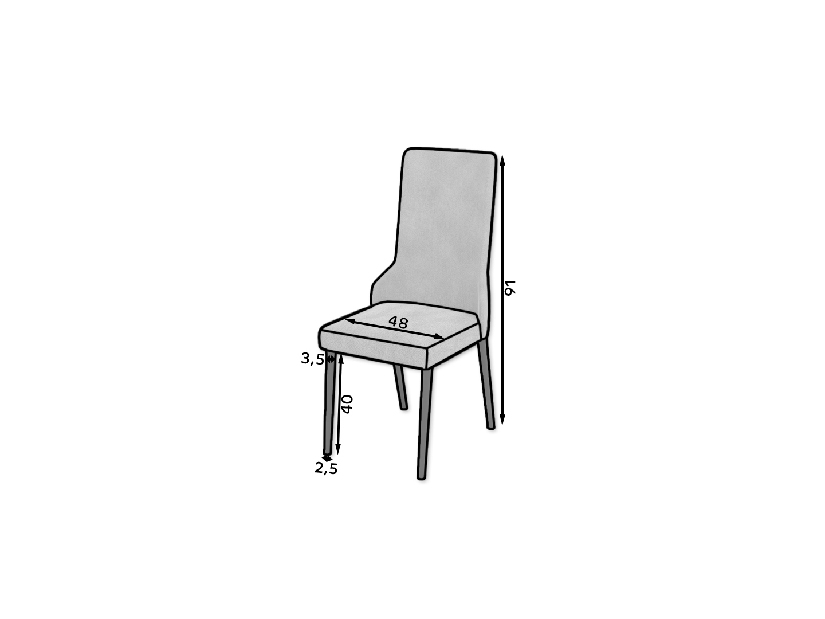 Blagovaonska stolica Raviel83 (hrast sonoma + crna + kronos 27132)