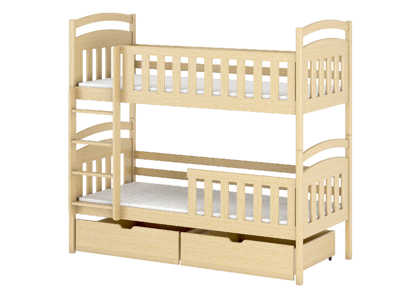 Dječji krevet 90 x 200 cm Sarina (s podnicom i prostorom za odlaganje) (borovina)