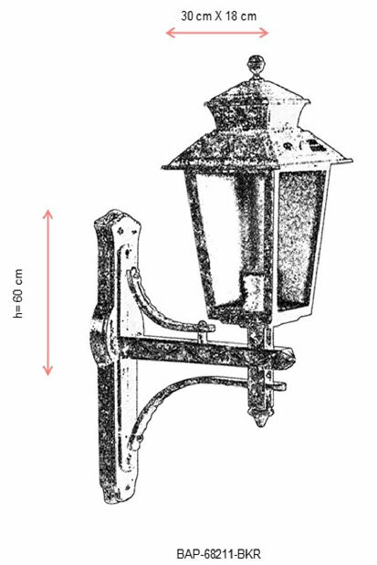 Vanjska zidna svjetiljka Daquan (smeđa)