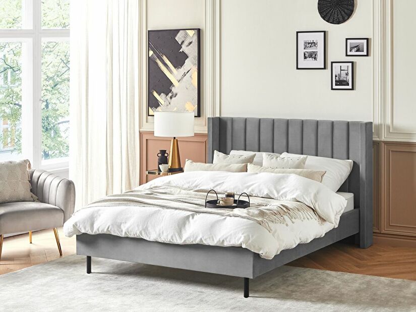 Bračni krevet 140 cm Vue (siva) (s podnicom)