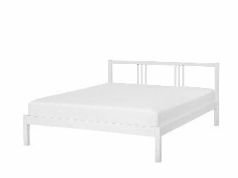 Bračni krevet 140 cm VALLES (s podnicom) (bijela)