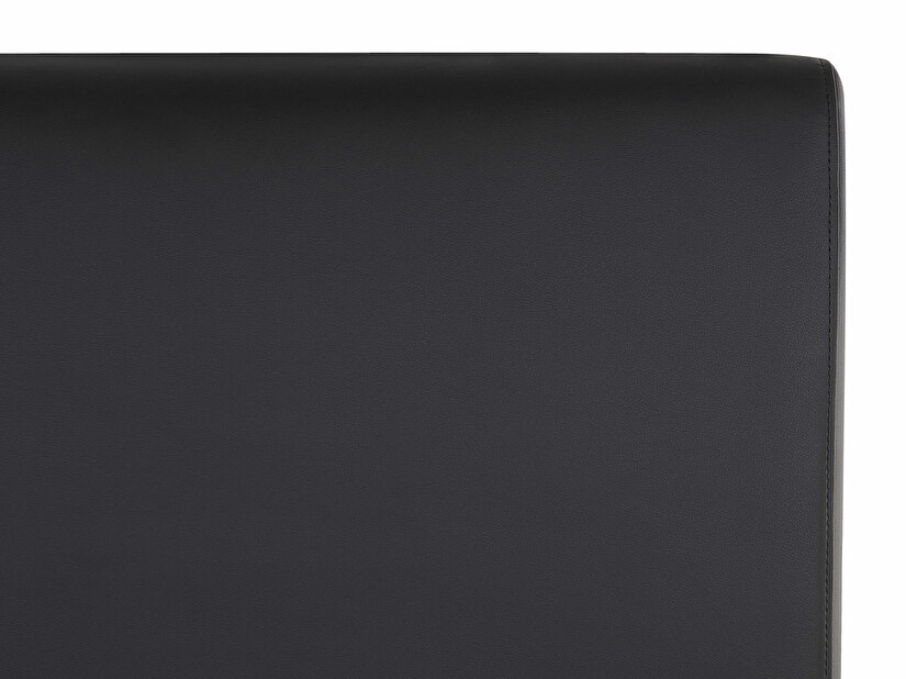 Kontinentalni krevet 160 cm MADOM (sintetička koža) (crna) (s podnicom i madracem)
