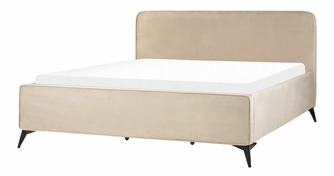 Bračni krevet 180 cm Vardiel (sivo-bež) (s podnicom)