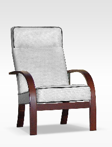 Fotelja Limme (svijetlosiva + smeđa)