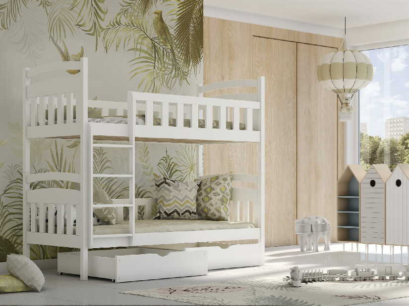 Dječji krevet 90 x 200 cm Marlo (s podnicom i prostorom za odlaganje) (bijela)