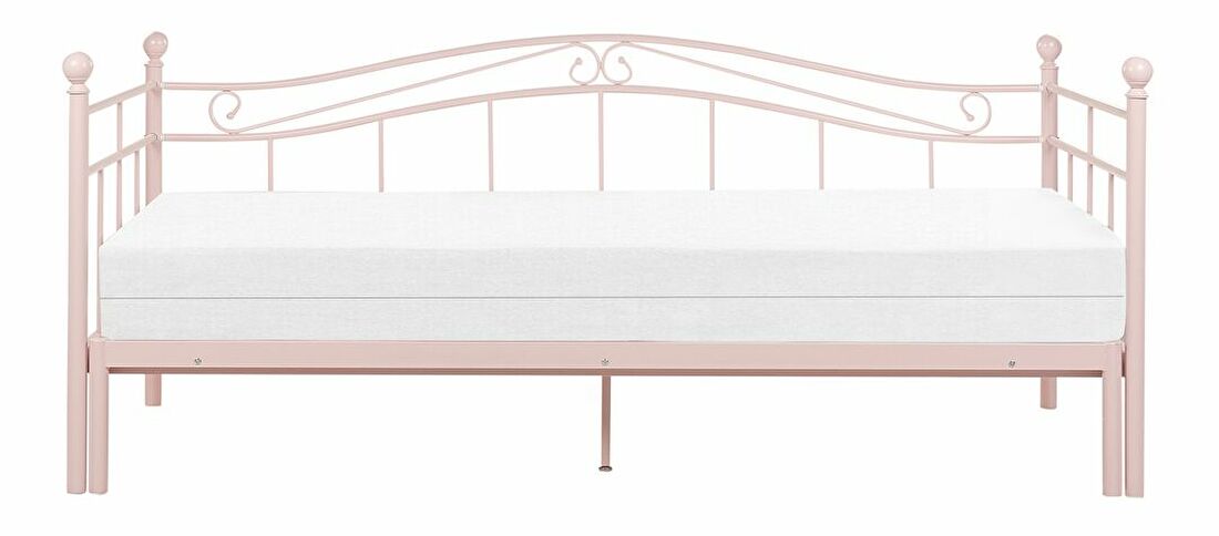 Jednostruki krevet 200 x 90 cm Toki (ružičasta) (s podnicom)