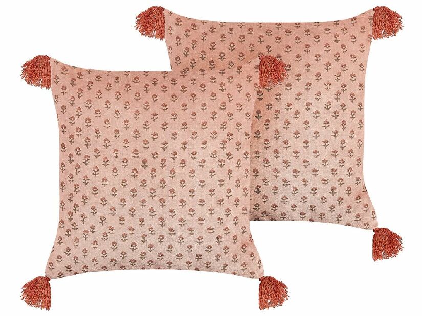 Set 2 ukrasna jastuka 45 x 45 cm Rumho (ružičasta)