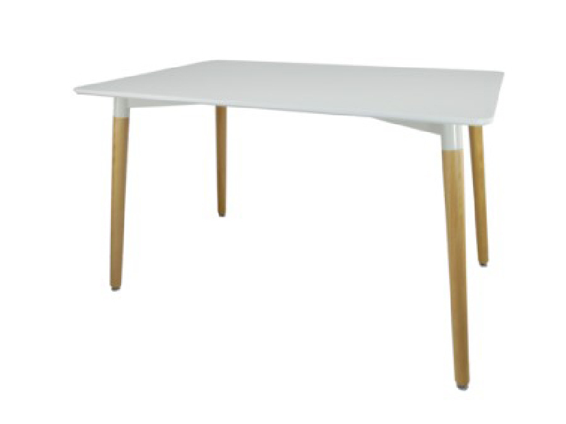Blagovaonski stol Molly S (bijela + prirodna)