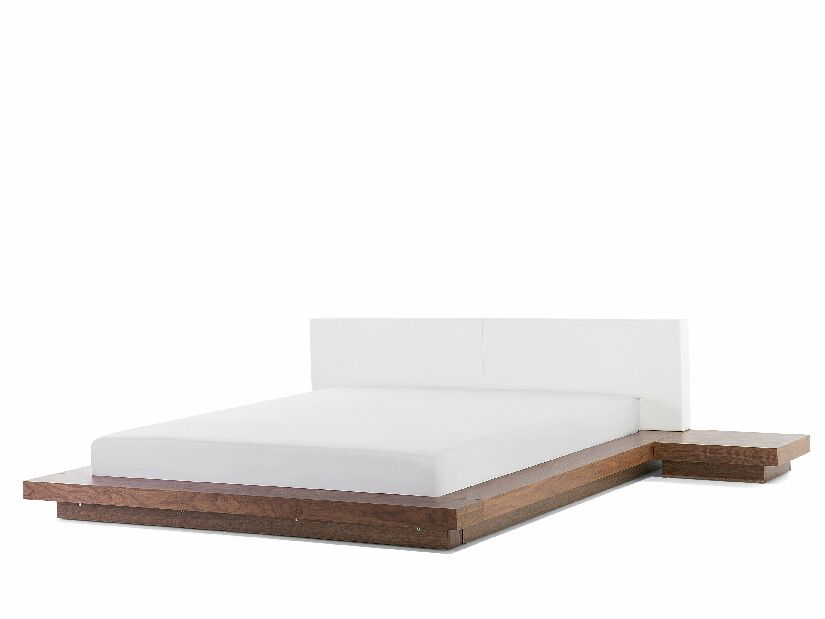 Bračni krevet 180 cm ZEPHYRE (s podnicom) (smeđa)
