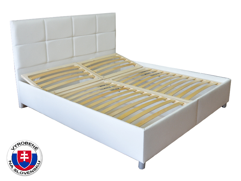 Bračni krevet 160 cm Albatros (bijela) (s podnicama, bez madraca) 
