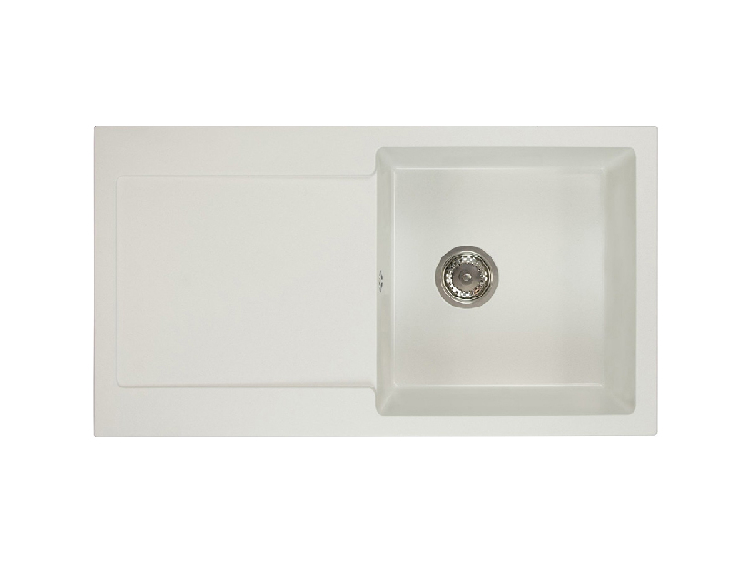 Kuhinjski sudoper Adaxa (bijela) (sa 2 otvora za bateriju) (L)