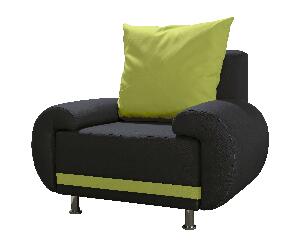 Fotelja Almonis (crna + zelena) 