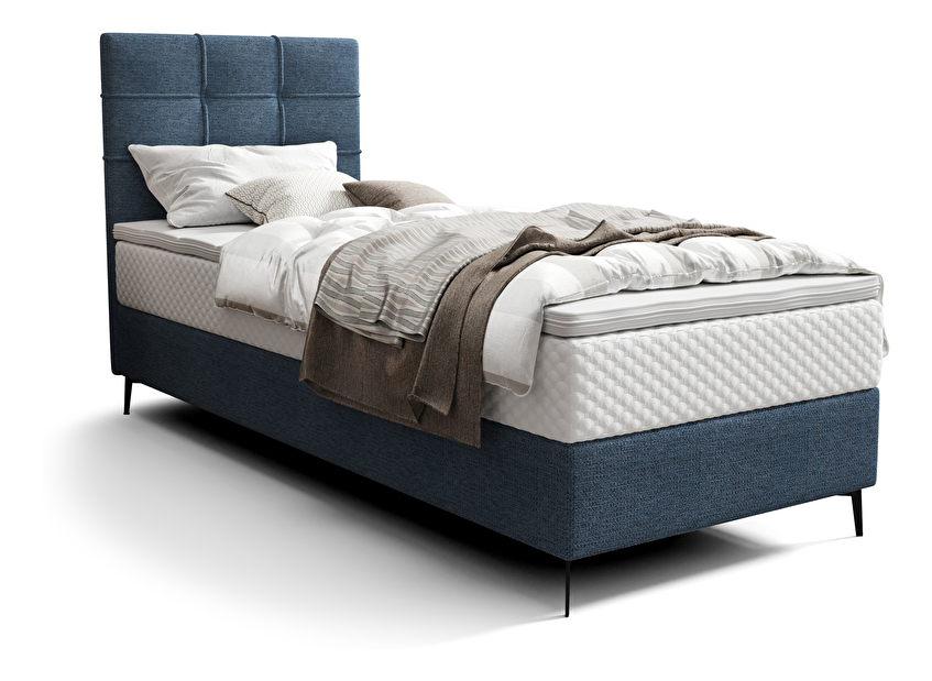 Jednostruki krevet 80 cm Infernus Bonell (plava) (s podnicom, bez prostora za odlaganje)