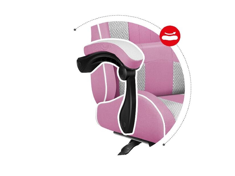Gaming stolica Fusion 4.7 (bijela + ružičasta)