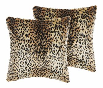 Set 2 ukrasna jastuka 45 x 45 cm Fox (smeđa)