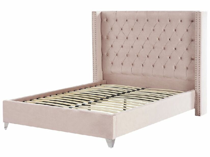 Bračni krevet 160 cm Lubbka (ružičasta)