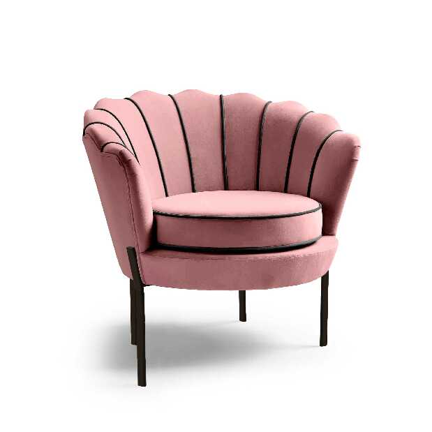 Fotelja za opuštanje Alona (ružičasta + crna)