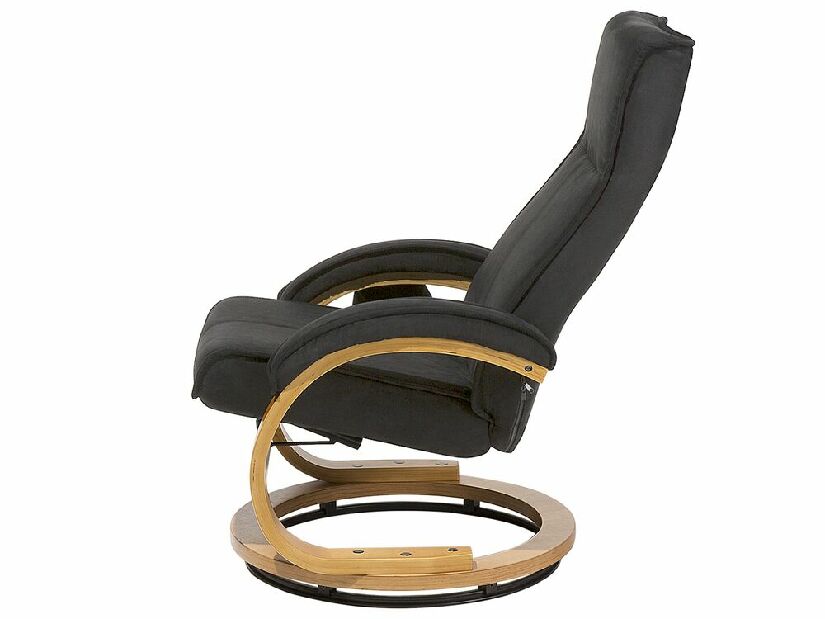 Masažna fotelja HEROND (umjetna koža) (crna)