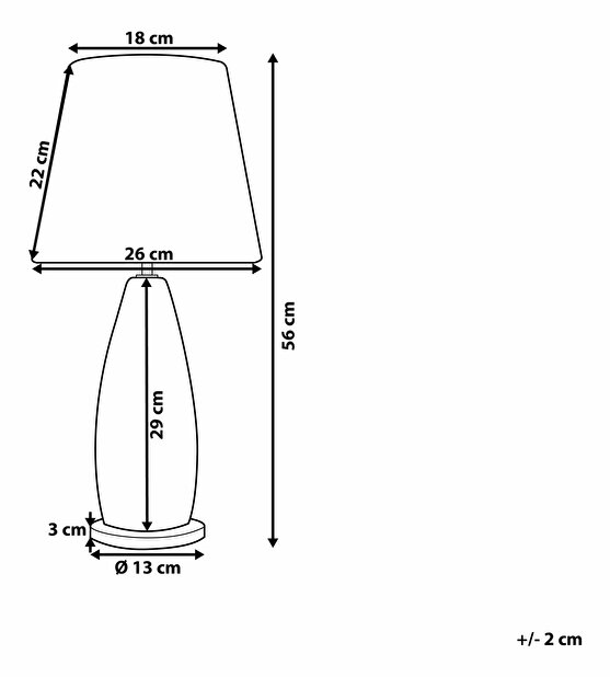 Stolna svjetiljka Sorell (srebrna)