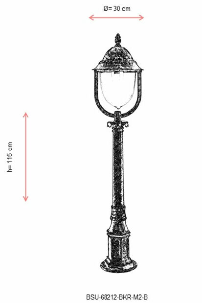 Vanjska podna svjetiljka Ashlea (smeđa)