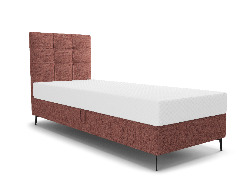 Jednostruki krevet 90 cm Infernus Comfort (terakota) (s podnicom, s prostorom za odlaganje)