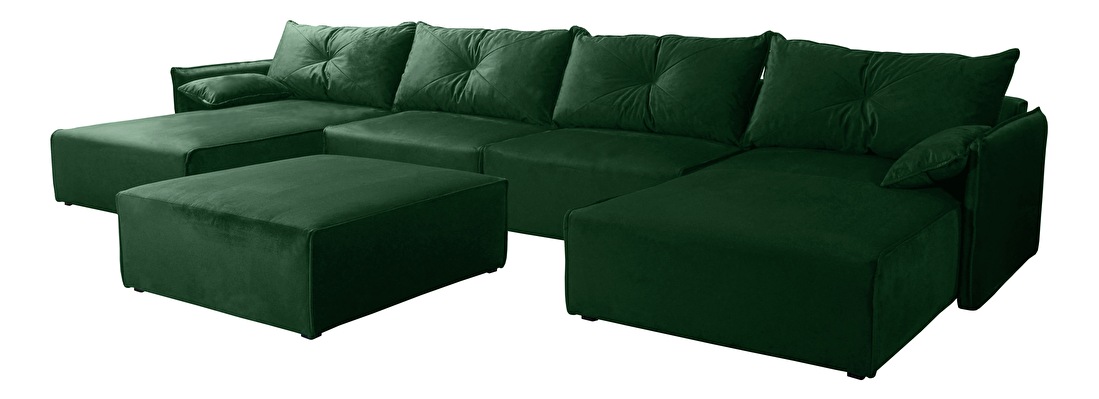 Garnitura za sjedenje Leonaro Puf U (tamno zelena)