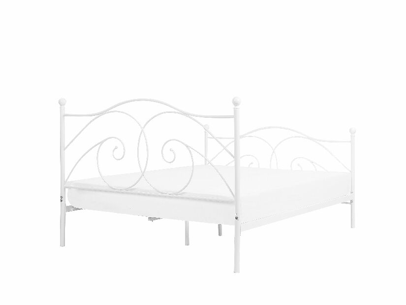 Bračni krevet 140 cm DIROU (s podnicom) (bijela)