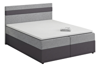 Bračni krevet Boxspring 140x200 cm Mimosa (s podnicom i madracem) (tamno siva + siva)