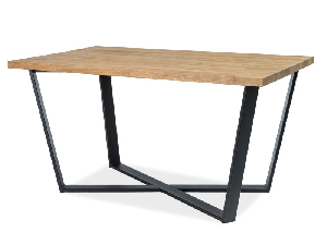 Blagovaonski stol Marg (hrast + crna) (za 4 do 6 osoba)