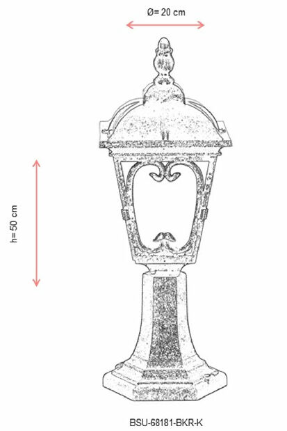 Vanjska zidna svjetiljka Braeden (smeđa)