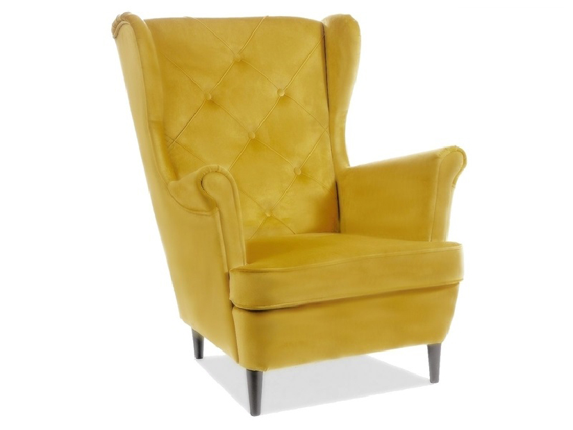 Fotelja za opuštanje Laure (žuta + wenge)